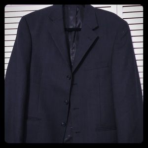 Worn once to a wedding navy blue suit jacket